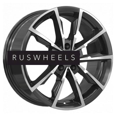 Диски КИК 7,5x17/5x112 ET40 D66,6 Меренге (КС902) Алмаз черный